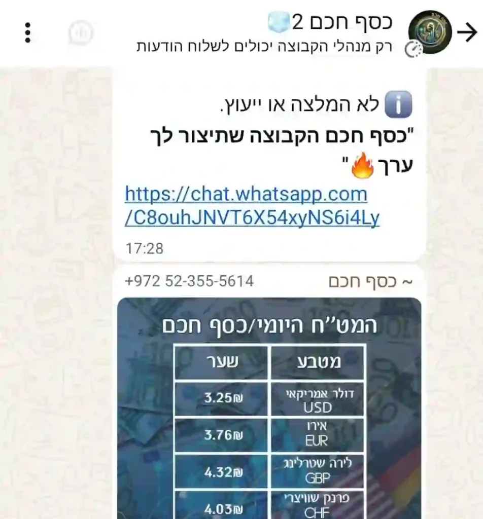 תמונה מתוך קבוצת כסף חכם